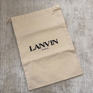 Lanvin White / Light Beige Large Dust Bag NEW
